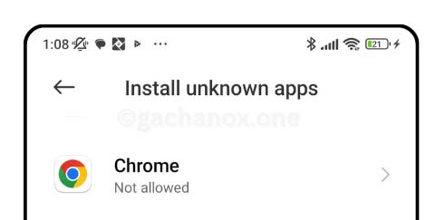 chrome unknown source enable